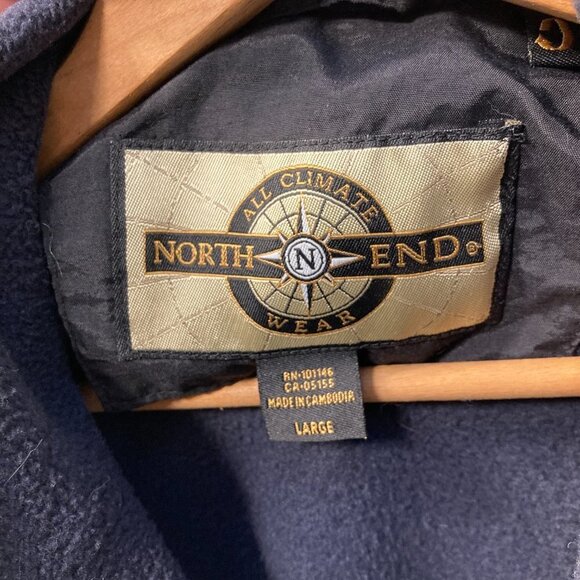 Vintage Bentley Logo North End All Climate Wear Full Zip Fleece Vest Size Large - Picture 6 of 9